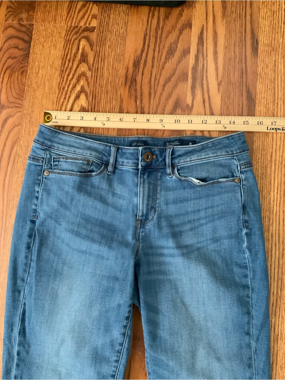 J. Jill Straight Leg Jeans in Medium Blue Wash - Picture 2 of 7